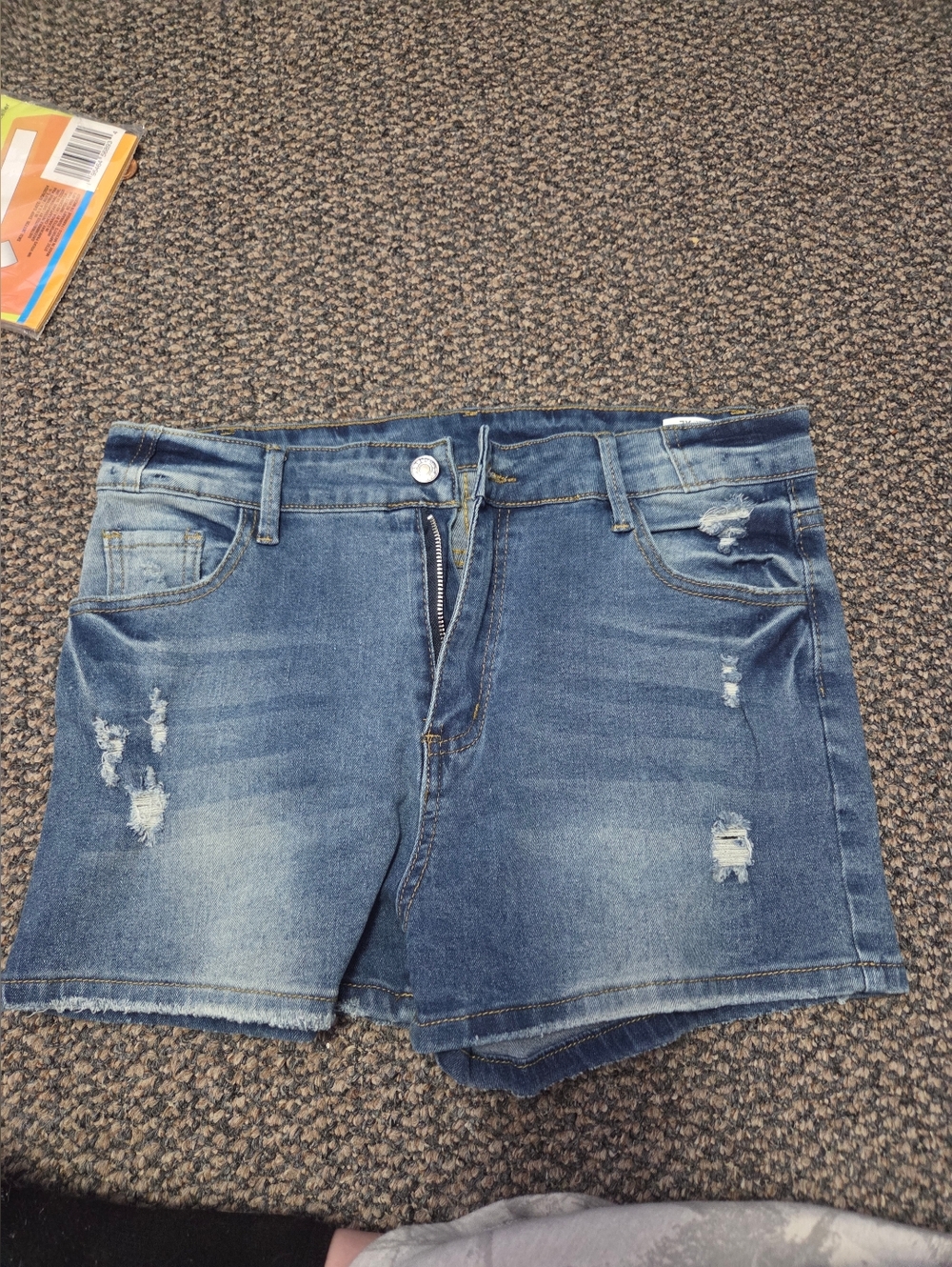 Denim Distressed Women's Shorts - Blue